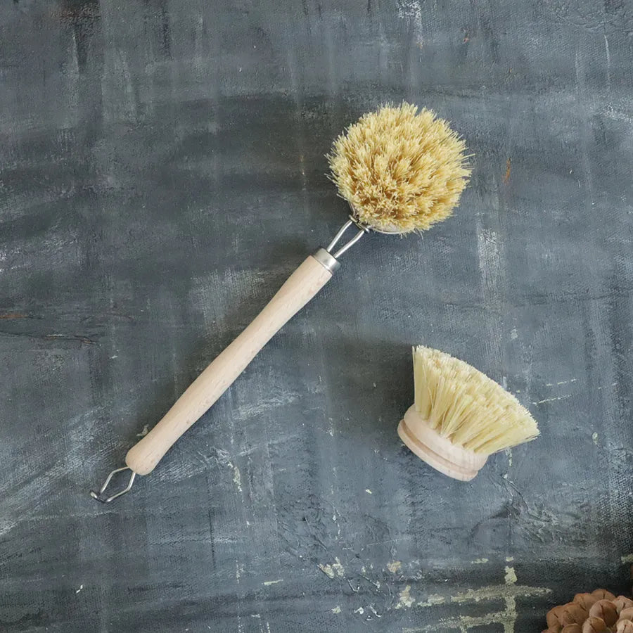 Sisal Kitchen Brush with 1 refill head