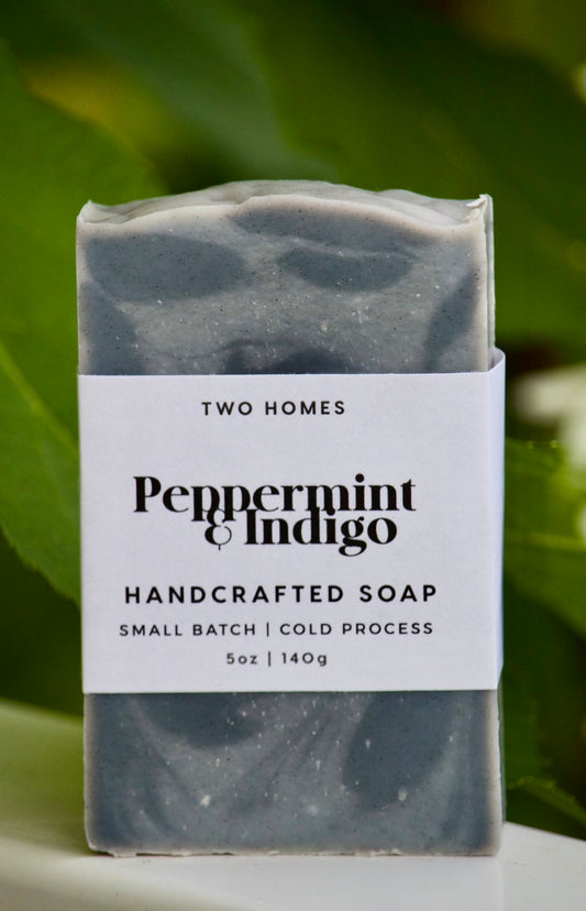 5oz Peppermint & Indigo Bar Soap - 5 oz.