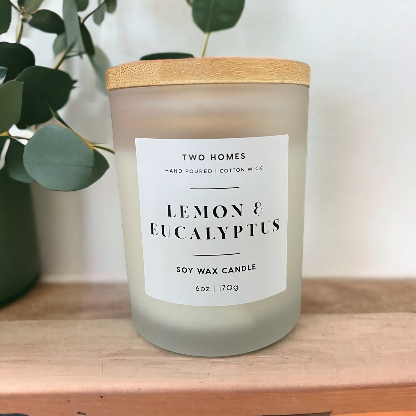 6oz Soy Candle - Lemon and Eucalyptus