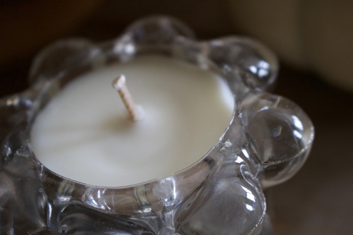 Vintage Glass Unscented Soy Candle